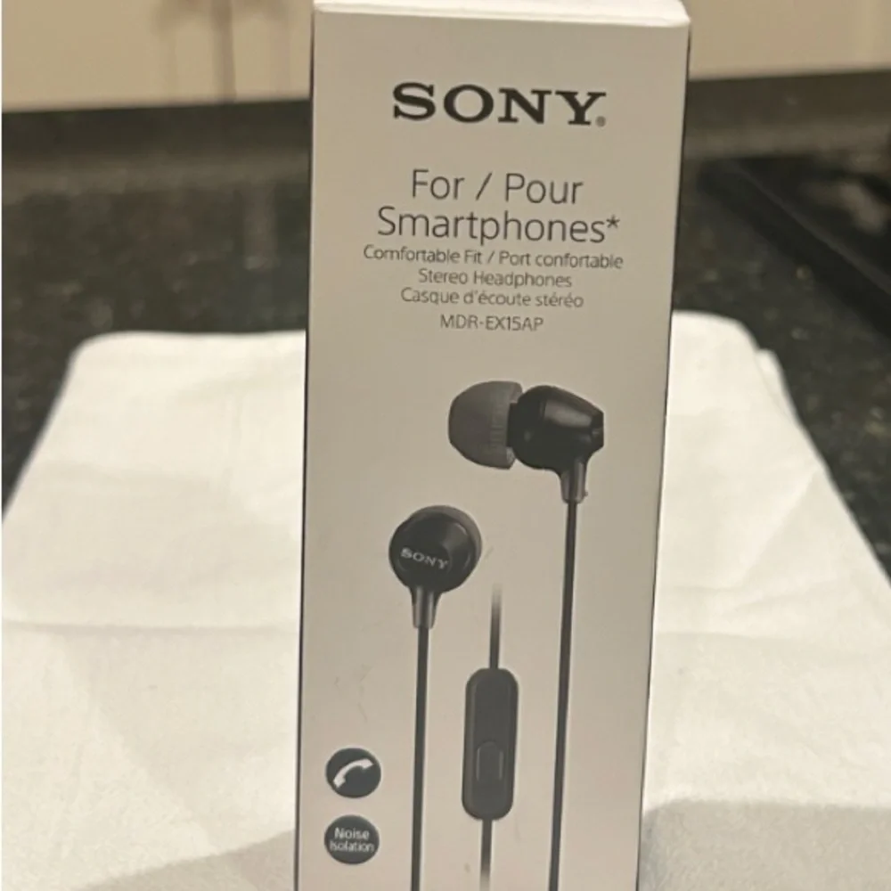 Sony Black Stereo Earbuds for Smartphones